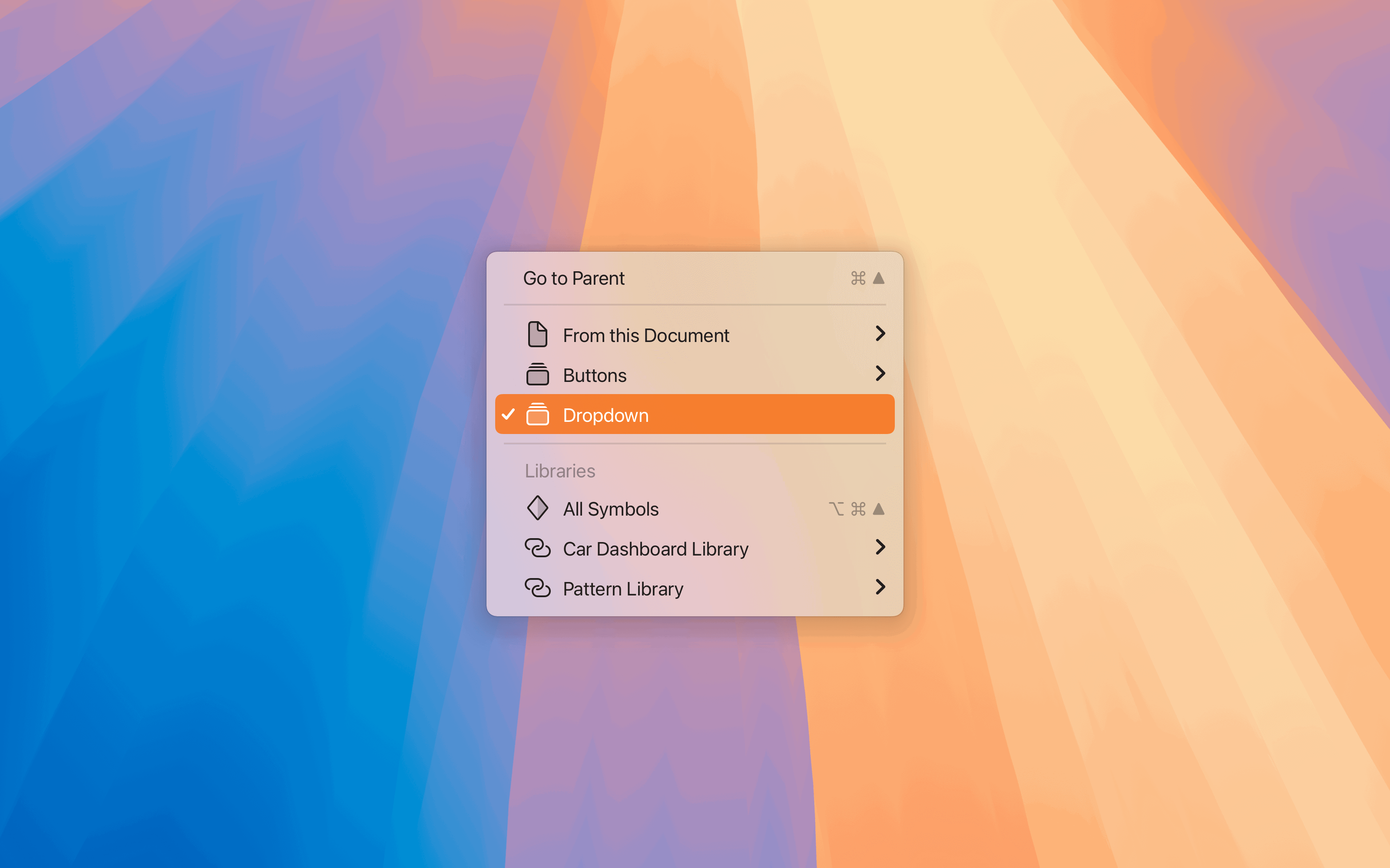 A screenshot of the filtering menu with one of the submenus selected.
