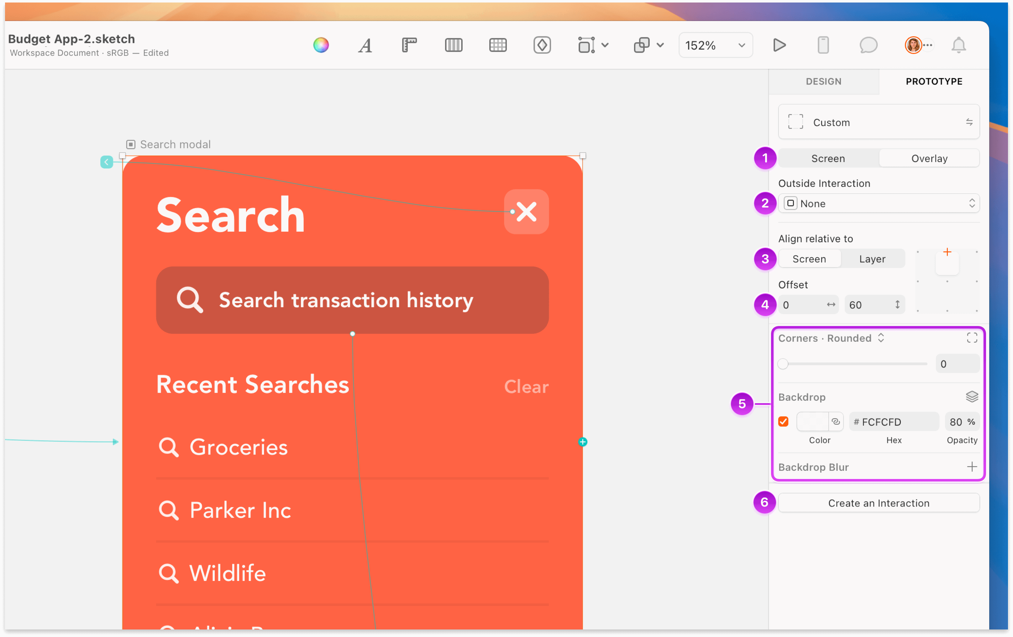 An annotated image showing Overlays settings for prototyping
