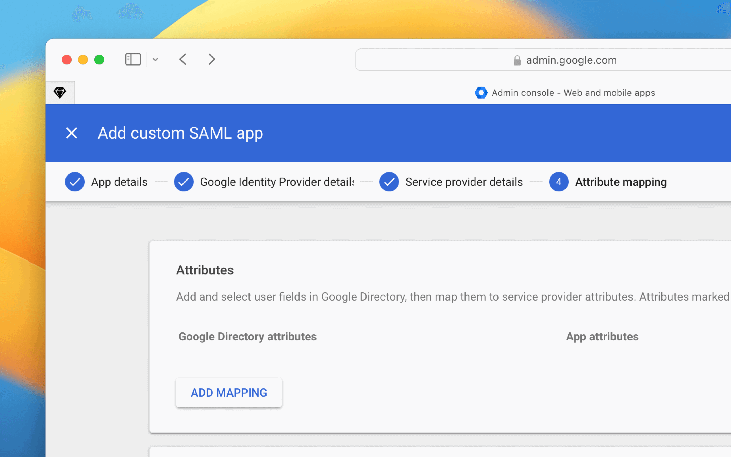 An image showing how to add a new mapping